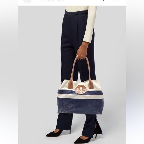 TORY BURCH Dipped Beach Tote - Picture 1 of 14